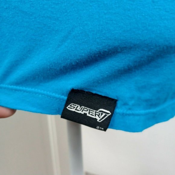 📍2/$20 Super 7 Stranger Things Distressed Print Tee Medium Blue *MINOR WEAR - Picture 5 of 14